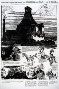بعض الرسومات من "Germinal" ، رواية Emile Zola (1804-1902) ، من "La Caricature" ، مايو 1885 بواسطة ألبرت روبيدا
